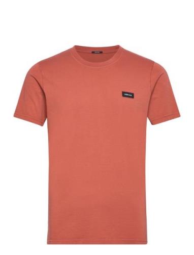 Denham Slim Tee Tops T-shirts Short-sleeved Orange Denham