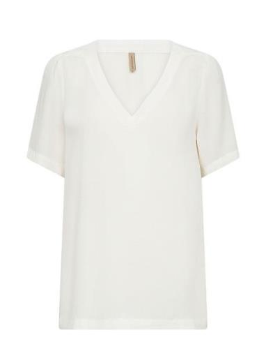 Sc-Cemre Tops T-shirts & Tops Short-sleeved White Soyaconcept