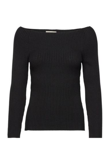 Coruna Jumper Tops T-shirts & Tops Long-sleeved Black LEBRAND
