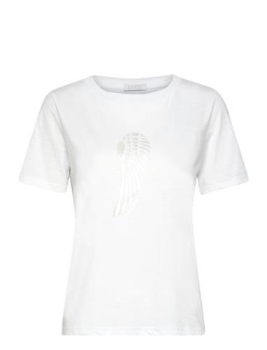 T-Shirt With Wing Tops T-shirts & Tops Short-sleeved White Coster Cope...