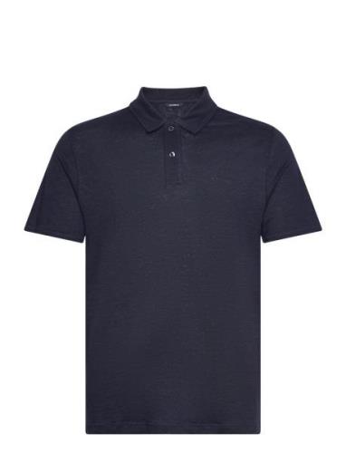 Gabba Duke Linen Polo Ss Marinblå