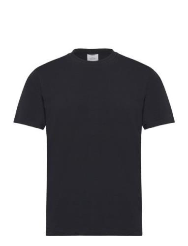 Stretch Cotton T-Shirt Tops T-shirts Short-sleeved Black Mango