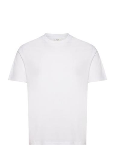 Mercerized Slim Fit T-Shirt Tops T-shirts Short-sleeved White Mango