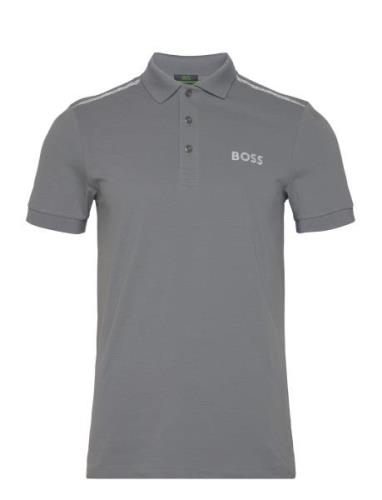 Paule Mirror Sport Polos Short-sleeved Grey BOSS