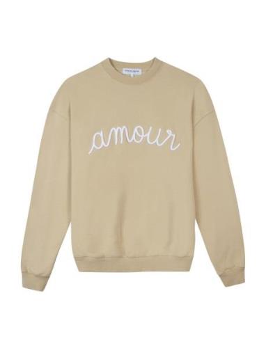 Ledru Amour /Gots Tops Sweat-shirts & Hoodies Sweat-shirts Beige Maiso...