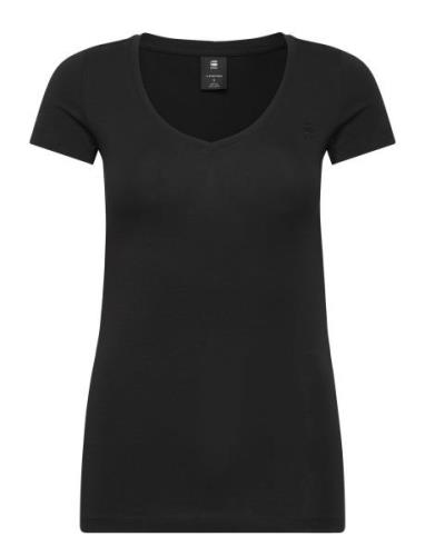 Base V T Wmn Cap Sl Tops T-shirts & Tops Short-sleeved Black G-Star RA...