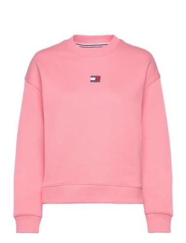 Tommy Jeans Tjw Bxy Badge Crew Ext Rosa