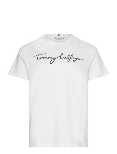 Crv Reg C-Nk Signature Tee Ss Tops T-shirts & Tops Short-sleeved White...