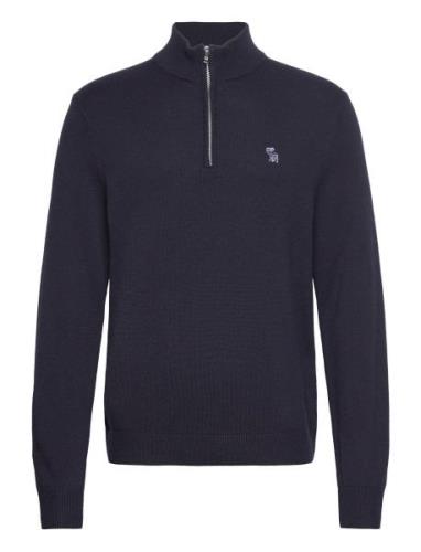 Anf Mens Sweaters Tops Knitwear Half Zip Jumpers Navy Abercrombie & Fi...