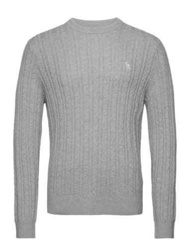 Anf Mens Sweaters Tops Knitwear Round Necks Grey Abercrombie & Fitch