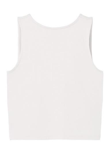 Nlfdinci Sl Crop Tank Top Tops T-shirts Sleeveless White LMTD