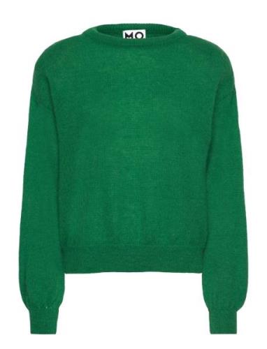 Flirting With Solid Shades Tops Knitwear Jumpers Green Mo Reen Cph