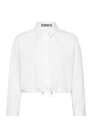 Cotton Parachute Shirt Tops Shirts Long-sleeved White Mango