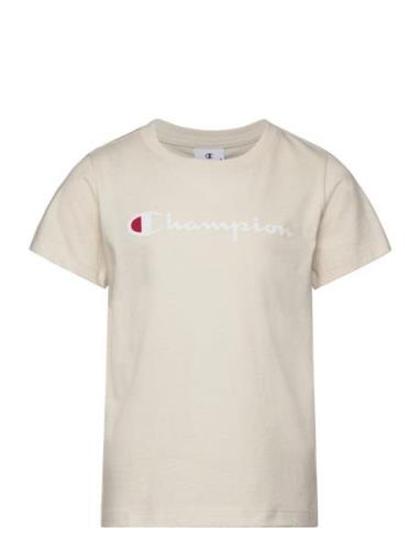 Crewneck T-Shirt Sport T-shirts Short-sleeved Beige Champion