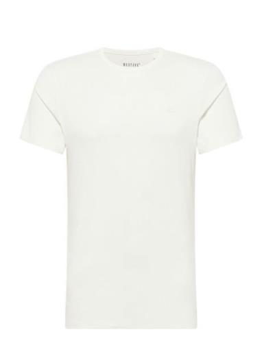Style Allen Tops T-shirts Short-sleeved Cream MUSTANG