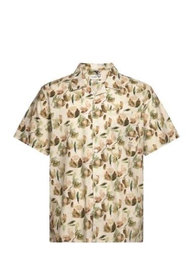 Air Shirt Ss Block Tops Shirts Short-sleeved Cream Fat Moose