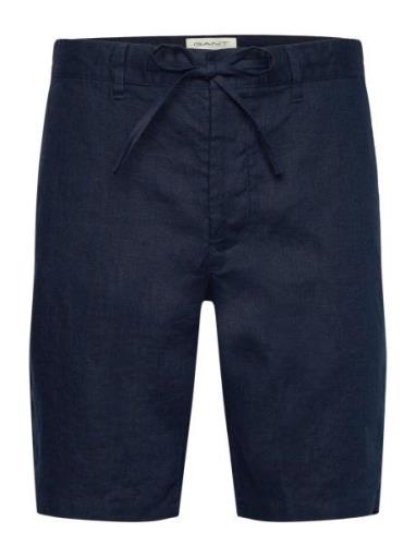 Relaxed Linen Ds Shorts Bottoms Shorts Casual Blue GANT