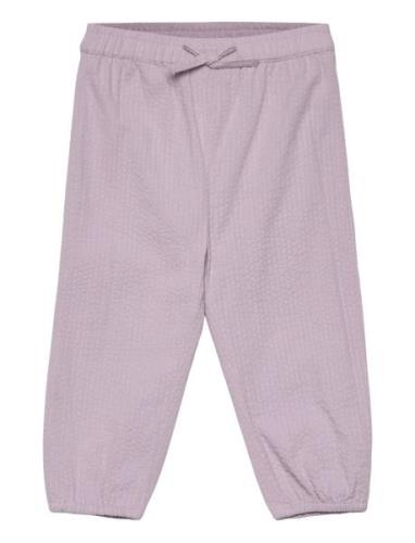 Pants Woven W. Lining Bottoms Sweatpants Purple Fixoni