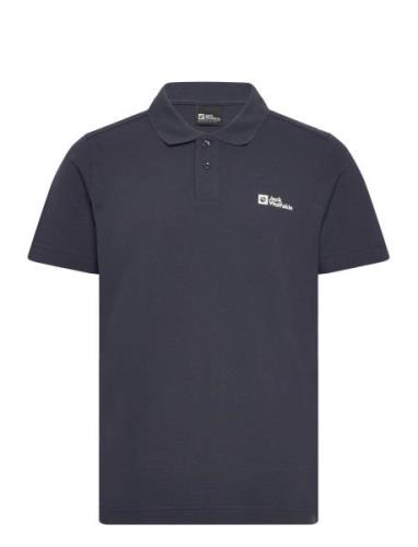Essential Polo M Sport Polos Short-sleeved Blue Jack Wolfskin