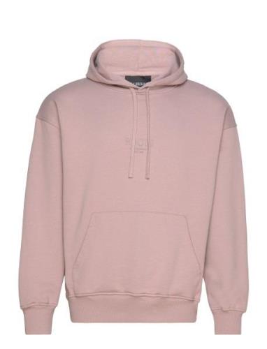 Printed Over D Hoodie Tops Sweat-shirts & Hoodies Hoodies Pink Roots B...