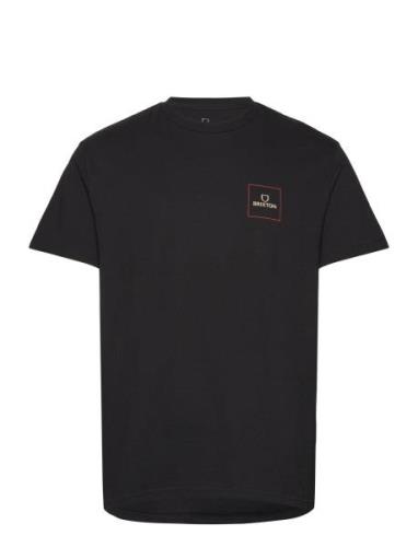 Alpha Square S/S Stt Tops T-shirts Short-sleeved Black Brixton