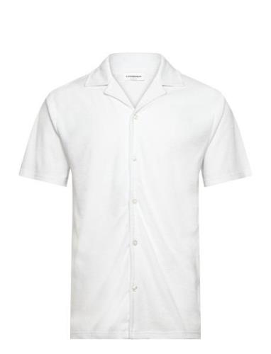 Ss Shirt Terry Tops Shirts Short-sleeved White Lindbergh
