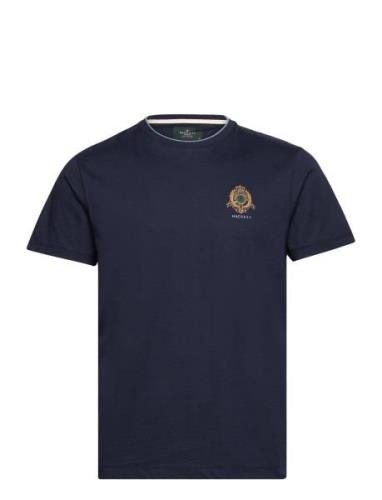 Hackett London Heritage Logo Tee Marinblå