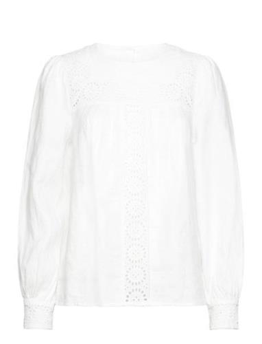 Rinesa - Shirt Tops Shirts Long-sleeved White Claire Woman