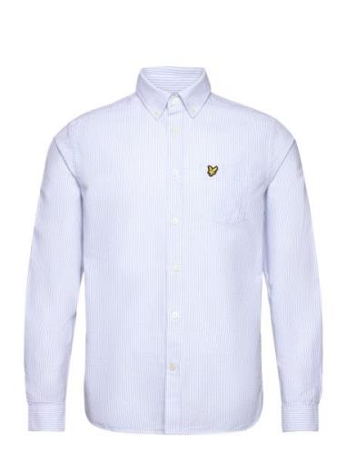 Stripe Oxford Shirt Tops Shirts Casual Blue Lyle & Scott