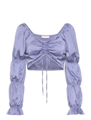 Clementine Top Tops Blouses Long-sleeved Blue Love Lolita