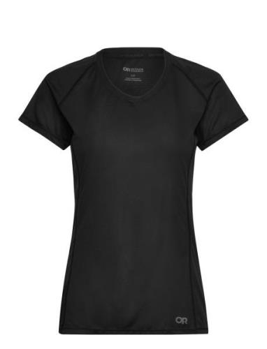 W Echo T-Shirt Tops T-shirts & Tops Short-sleeved Black Outdoor Resear...