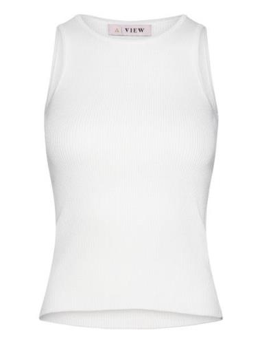 A-View Rib Knit Tank Top Vit