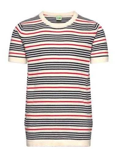 Striped T-Shirt Tops T-shirts Short-sleeved Multi/patterned FUB