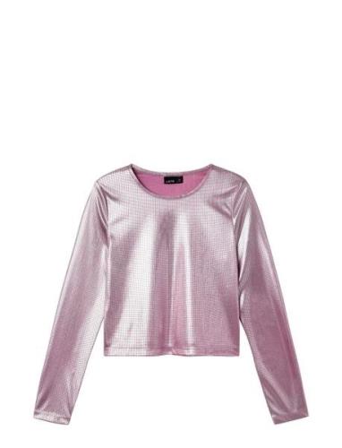 LMTD Nlfnirror Ls Crop Top Rosa