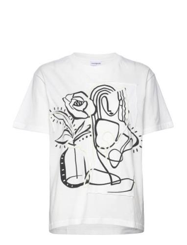Tristan Tops T-shirts & Tops Short-sleeved White Desigual