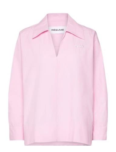 Victoriars Shirt Tops Shirts Long-sleeved Pink Résumé