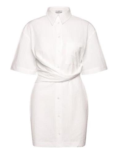 Deconstructed Short Sleeve Dress Designers Short Dress White Les Coyot...
