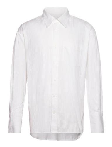 Os Poplin Dobby Stripe Shirt Tops Shirts Casual White GANT