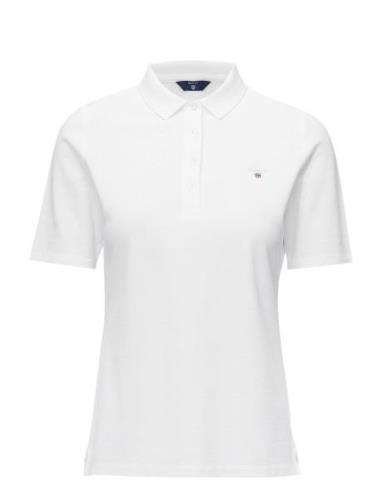 Original Lss Pique Tops T-shirts & Tops Polos White GANT