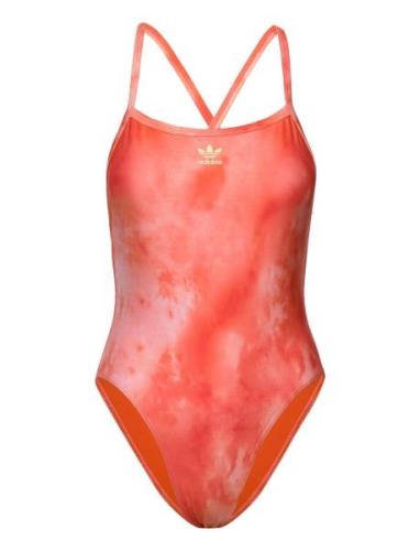 Hills Hiker Allover-Print Swimsuit Sport Swimsuits Orange Adidas Perfo...