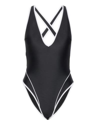 Mahot Piece High Leg Sport Swimsuits Black Rip Curl