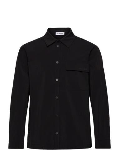 Nylon Patch Pocket Shirt Long Sleeve Designers Overshirts Black HAN Kj...