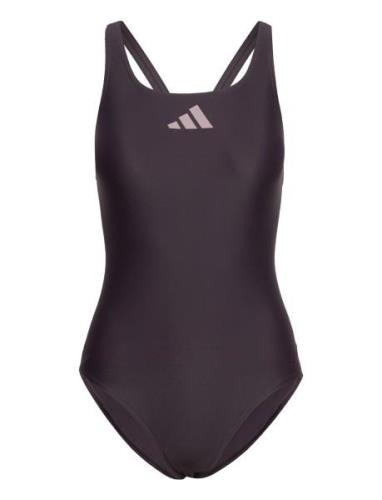 3 Bars Suit Sport Swimsuits Purple Adidas Performance