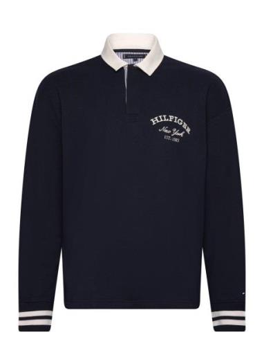 Prep Rugby Tops Polos Long-sleeved Navy Tommy Hilfiger