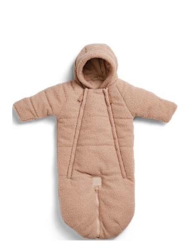 Baby Overall - Pink Bouclé 0-6M Outerwear Coveralls Snow-ski Coveralls...