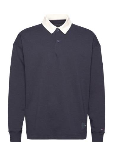 Global Stripe Rugby Tops Polos Long-sleeved Navy Tommy Hilfiger