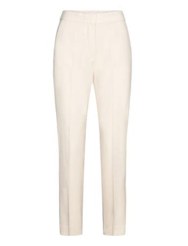 Straight Suit Trousers Bottoms Trousers Slim Fit Trousers Cream Mango