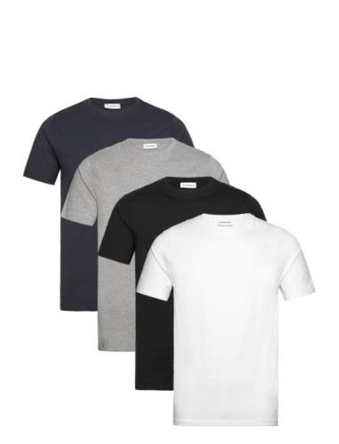 4Pk Basic Tee S/S Tops T-shirts Short-sleeved Multi/patterned Lindberg...