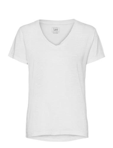 Lee Jeans V Neck Tee Vit