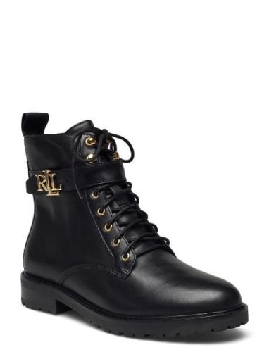 Lauren Ralph Lauren Eldridge Burnished Leather Boot Svart